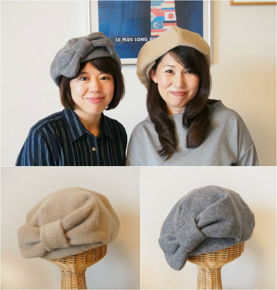 帽子教室シンプリン　東京江東区　リボンベレー帽